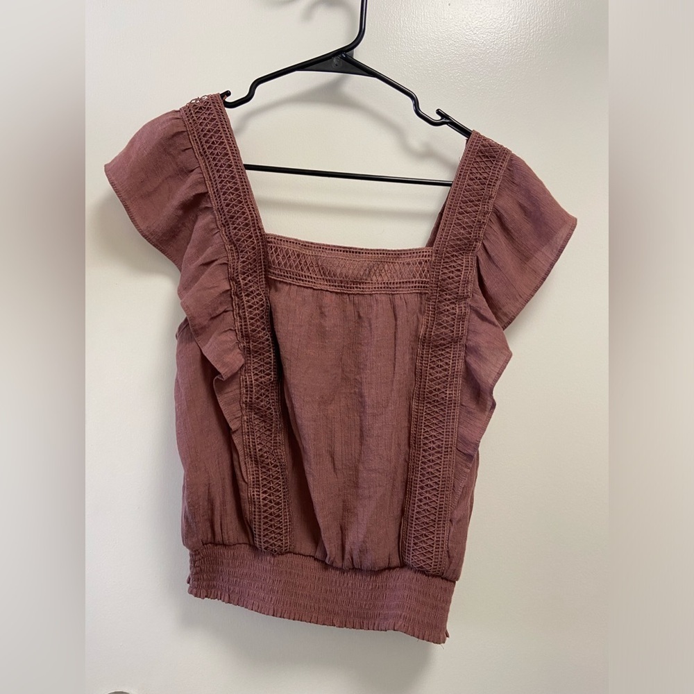 Hope for you ruffle top rust women’s size xl